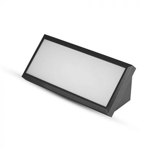 Oprawa Ścienna V-TAC 12W LED Ukośna Czarna IP65 VT-8054 6400K 1250lm