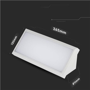 Oprawa ścienna V-TAC 12W LED ukośna biała IP65 VT-8054 6400K 1250lm