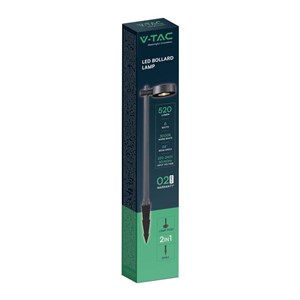 Oprawa ogrodowa słupek LED V-TAC 2-funkcje 6W IP65 100cm czarna VT-11107-B 3000K 520lm