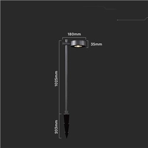 Oprawa ogrodowa słupek LED V-TAC 2-funkcje 6W IP65 100cm czarna VT-11107-B 3000K 520lm
