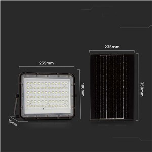 Projektor LED Solarny V-TAC 15W Pilot, AUTO, Timer, IP65 Czarny VT-120W 6400K 1200lm