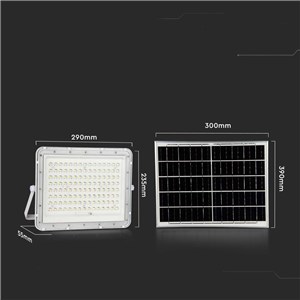 Projektor LED Solarny V-TAC 20W Pilot, AUTO, Timer, IP65 Biały VT-180W-W 6400K 1800lm