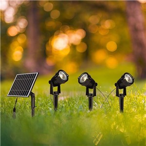 Oprawa Gruntowa Ogrodowa Wbijana LED V-TAC Solarna Zestaw 3x1.2W IP65 VT-11032 3000K 50lm 3 Lata Gwarancji