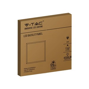 Panel LED V-TAC 36W 600x600 LED Backlight 33mm 120Lm/W VT-60036 6500K 4320lm