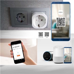 Gniazdo Inteligentne V-TAC SMART Plug 16A 3680W WiFi Amazon Alexa Google Home VT-5172