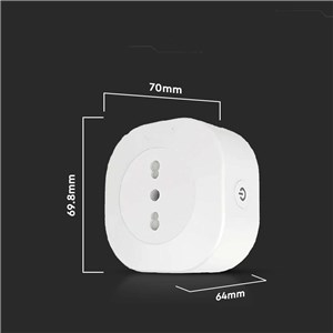 Gniazdo Inteligentne V-TAC SMART Plug WiFi 3680W Amazon Alexa Google Home VT-5175