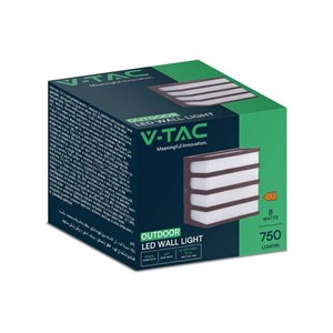 Oprawa ścienna ogrodowa V-TAC 8W LED IP65 120x120 brązowa VT-732 4000K 800lm