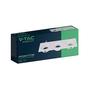 Oprawa Oczko V-TAC 3xGU10 Prostokąt Białe VT-441 3 Lata Gwarancji