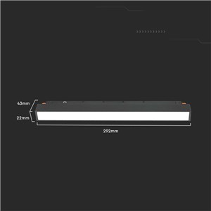 Oprawa Szynosystem SMART 48V V-TAC 12W LED CCT 90st SMART WiFi TRACKLIGHT Czarna VT-3612 2700K-6400K 1200lm 3 Lata Gwarancji