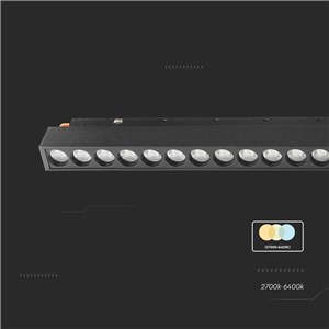 Oprawa Szynosystem SMART 48V V-TAC 20W LED CCT 30st SMART WiFi TRACKLIGHT Czarna VT-3621 2700K-6400K 2000lm 3 Lata Gwarancji