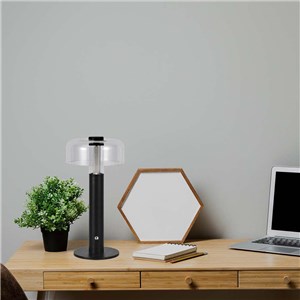 Lampka Biurkowa Nocna V-TAC 1W LED 30cm Ładowanie USB Ściemnianie Czarna VT-1049 3000K 100lm