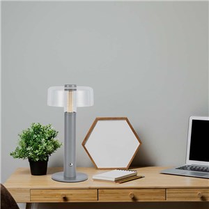 Lampka Biurkowa Nocna V-TAC 1W LED 30cm Ładowanie USB Ściemnianie Szara VT-1049 3000K 100lm