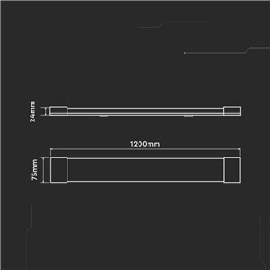 Oprawa V-TAC 40W LED Liniowa Natynkowa 120CM VT-8340 6500K 4800lm 3 Lata Gwarancji