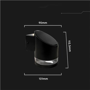 Kinkiet Ogrodowy Ścienny Solarny V-TAC 1W LED Czarny IP54 VT-1138 3000K 70lm 3 Lata Gwarancji