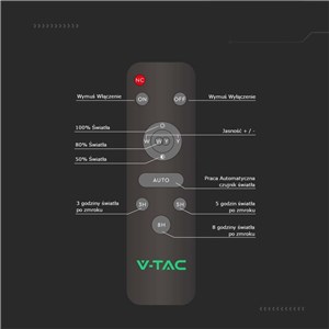 Oprawa Uliczna LED Solarna V-TAC BRIDGELUX CHIP IP65 Pilot LiFePO4 Panel 40W VT-15111ST 4000K 2500lm