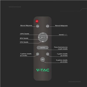 Naświetlacz oprawa uliczna LED solarna V-TAC BRIDGELUX CHIP IP65 pilot LiFePO4 panel 60W VT-15200ST 4000K 3000lm