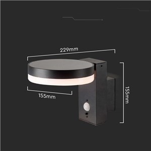 Kinkiet Ogrodowy Ścienny Solarny V-TAC 5.5W LED Czujnik Ruchu Okrągły IP54 VT-1147 3000K 220lm 3 Lata Gwarancji