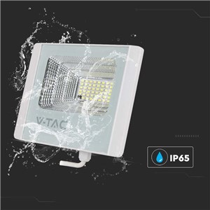 Projektor LED solarny V-TAC 12W biały IP65 pilot timer VT-25W 6400K 550lm