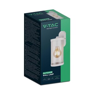 Kinkiet ogrodowy ścienny V-TAC biały mat E27 IP44 VT-1149