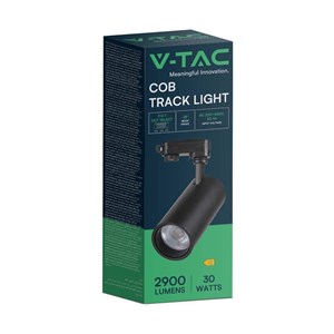 Oprawa Szynosystem 3F V-TAC 30W LED 35st CCT CRI90+ Czarna VT-47030 2700K-4000K-6500K 2900lm