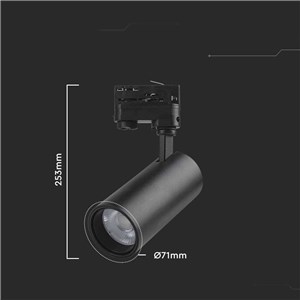 Oprawa Szynosystem 3F V-TAC 30W LED 35st CCT CRI90+ Czarna VT-47030 2700K-4000K-6500K 2900lm