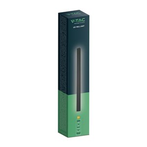 Oprawa ścienna elewacyjna LED linia V-TAC 10W IP65 czarna 51cm VT-1173 3000K 1250lm