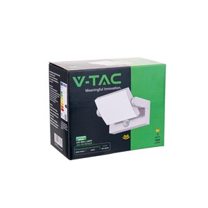 Naświetlacz elewacyjny V-TAC 17W LED czujnik ruchu biała IP65 VT-11020S 3000K 2520lm