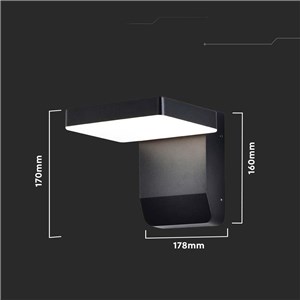 Naświetlacz elewacyjny V-TAC 17W LED czarna IP65 VT-11020 3000K 2580lm