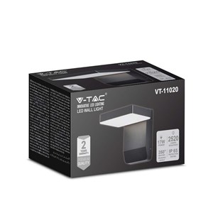 Naświetlacz elewacyjny V-TAC 17W LED czarna IP65 VT-11020 4000K 2580lm