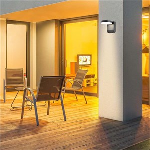 Naświetlacz elewacyjny V-TAC 17W LED okrągła czarna IP65 VT-11020 4000K 2520lm