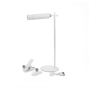 Lampka Biurkowa V-TAC 4w1 37cm Kinkiet Klips Latarka 3W LED Biała VT-7413 4000K 300lm