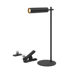 Lampka Biurkowa V-TAC 4w1 37cm Kinkiet Klips Latarka 3W LED Czarna VT-7413 4000K 300lm