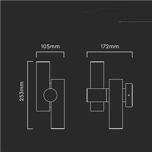 Kinkiet Ścienny V-TAC 6W LED IP44 Biały VT-1186 3000K 620lm