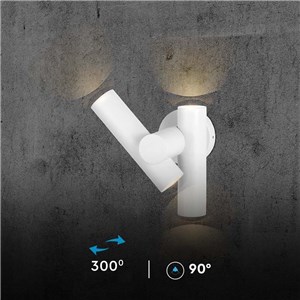 Kinkiet Ścienny V-TAC 6W LED IP44 Biały VT-1186 3000K 620lm