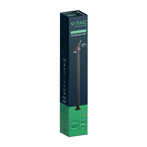 Słupek Ogrodowy V-TAC 4W LED 100CM Czarny IP44 VT-1187 4000K 390lm