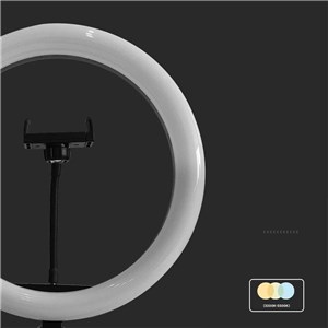 Lampa pierścieniowa LED Ring V-TAC 10W fi255mm Statyw Pilot VT-45010 3200K-5500K 550lm