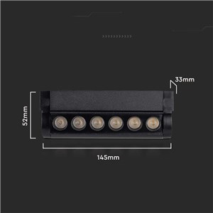 Oprawa Projektor Szynosystem Magnetyczny 48V V-TAC 5W LED 34st VT-4205 3000K 600lm 3 Lata Gwarancji