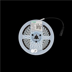 Taśma LED V-TAC SMD2835 600LED 24V IP20 2xPCB Szerokość 3mm VT-2835 3000K 800lm