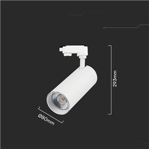 Oprawa Szynosystem 3F V-TAC 40W LED 35st CCT CRI90+ Biała VT-47050 2700K-4000K-6000K 3150lm