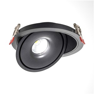 Oprawa V-TAC LED uchylny downlight 12W LED COB CRI90+CCT czarna VT-2512 3000K-4000K-6400K 785lm