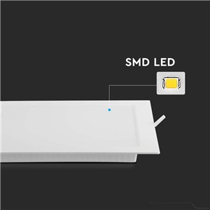Panel LED V-TAC wpuszczany premium downlight 24W kwadrat 300x300 VT-61024 3000K 2500lm