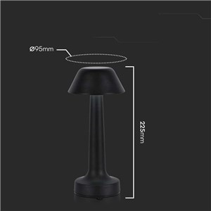 Lampka Biurkowa Nocna V-TAC 2W LED 23cm Ładowanie USB CCT Ściemnianie Czarna VT-7566 3000K-6000K 40lm