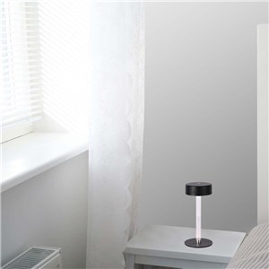 Lampka biurkowa nocna V-TAC 3W LED 23cm ładowanie USB CCT ściemnianie czarna VT-7567 3000K-6000K 210lm