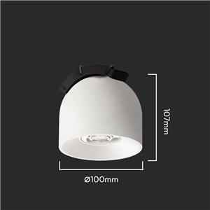 Oprawa projektor szynoprzewód taśmowy 48V V-TAC 12W LED 38st biała VT-41012 3000K 900lm 3 lata gwarancji