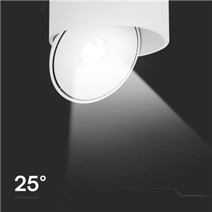 Oprawa natynkowa downlight V-TAC 28W uchylna CRI90 CCT biała VT-2833 3000K-4000K-6400K 2500lm