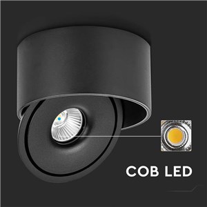 Oprawa natynkowa downlight V-TAC 28W uchylna CRI90 CCT czarna VT-2833 3000K-4000K-6400K 2500lm