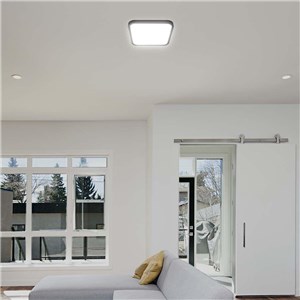 Oprawa sufitowa plafoniera V-TAC 48W LED kwadrat 42x42cm natynkowy IP44 czarny VT-8630B 6500K 5160lm