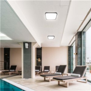 Oprawa sufitowa plafoniera V-TAC 48W LED kwadrat 42x42cm natynkowy IP44 czarny VT-8630B 6500K 5160lm