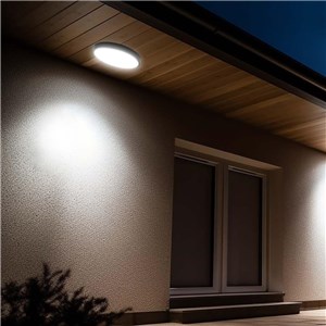 Oprawa sufitowa plafoniera V-TAC 24W LED okrągły 30cm natynkowy IP44 czarny VT-8624B 3000K 2500lm