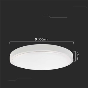 Plafon V-TAC 24W LED okrągły 35cm natynkowy pilot czujnik ruchu IP44 biały VT-8624S 3000K 2500lm